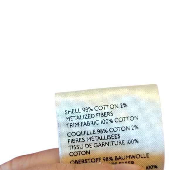 Pilcro Women's Dusty Rose Metallic Stripe Cotton Boho Blouse Size XS - Picture 6 of 6